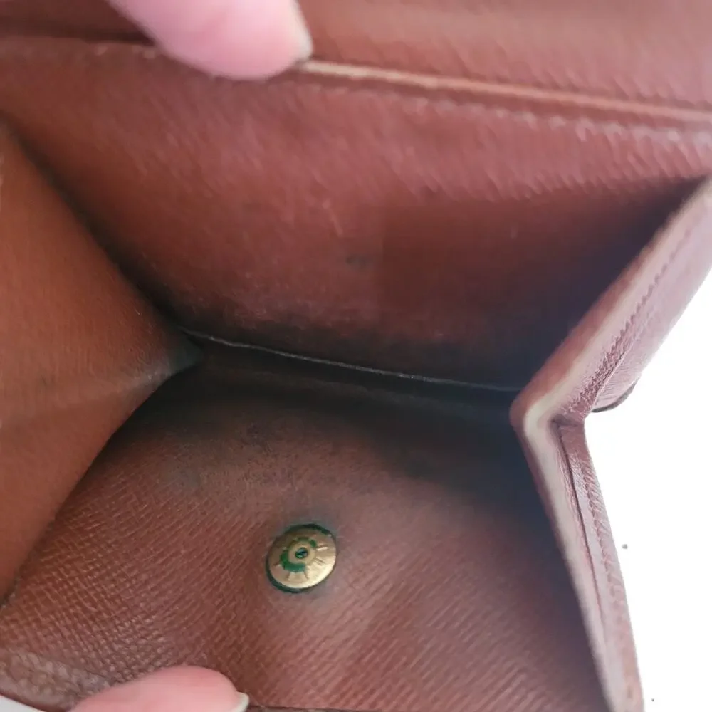 Vintage Louis Vuitton Men's LV Brown Bi-Fold Leather Wallet‎ Monogram Card Bill